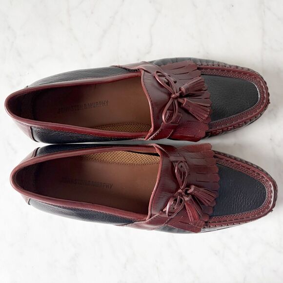 Johnston & Murphy Aragon II Kiltie Tassel Loafers Mens 11 Black Brown 2-Tone main image 6
